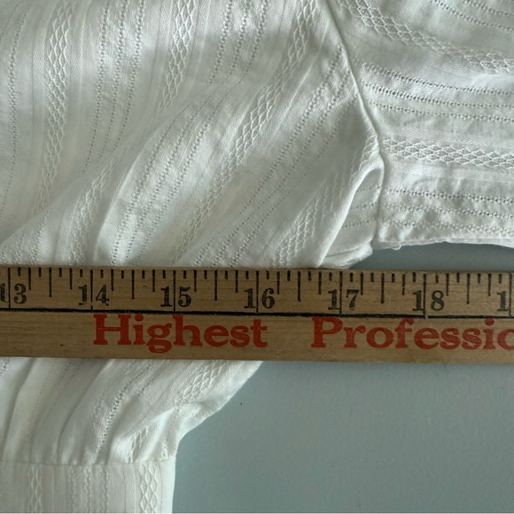 CIDER NWT White Ruffle Vintage Style Cotton Dress With Lining Boho - Picture 9 of 11